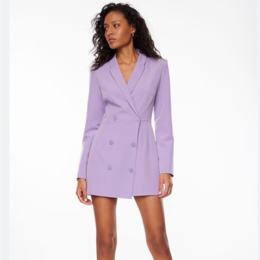 Dynamite Romper Double-Breasted Blazer Dress
